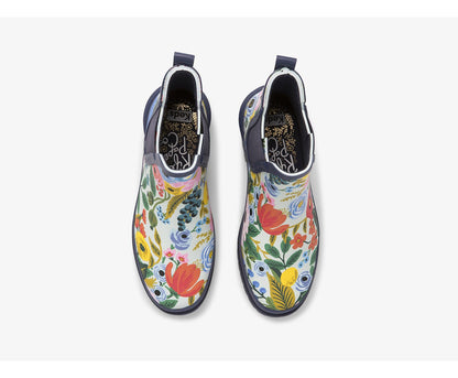 Women Keds x Rifle Paper Co. Rowan Rain Boot Garden Party Navy Multi - Keds