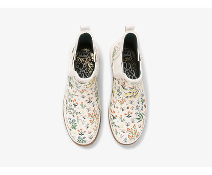 Women Keds x Rifle Paper Co. Rowan Rain Boot Menagerie White Green - Keds