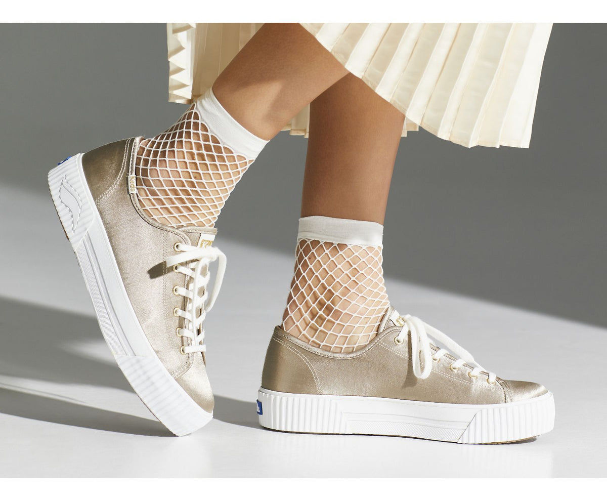Women Triple Kick AMP Satin Champagne - Keds