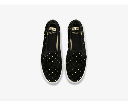 Women Keds x kate spade new york Double Decker Quilted Velvet Black - Keds