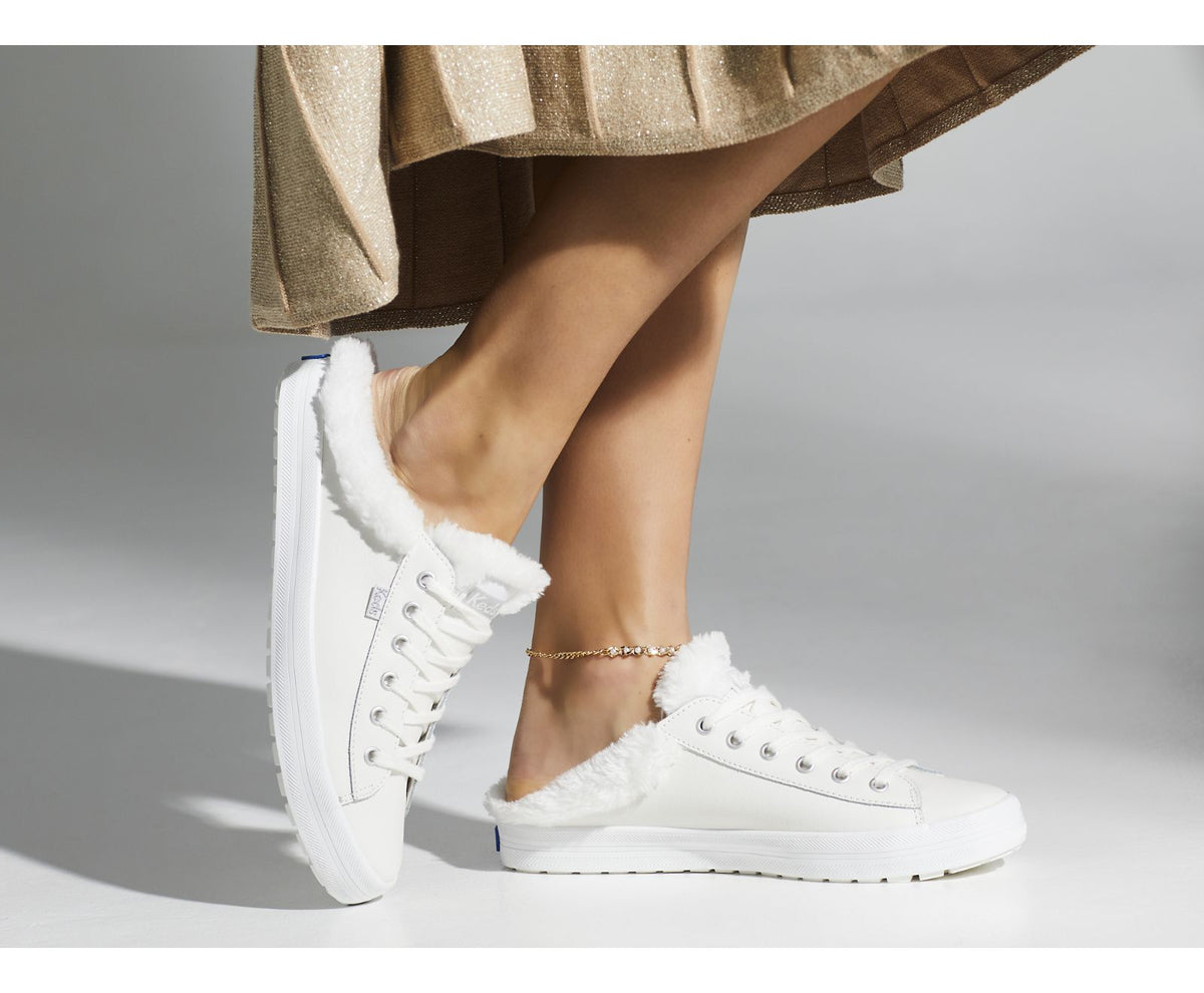Women Kickstart TRX Mule Leather White - Keds