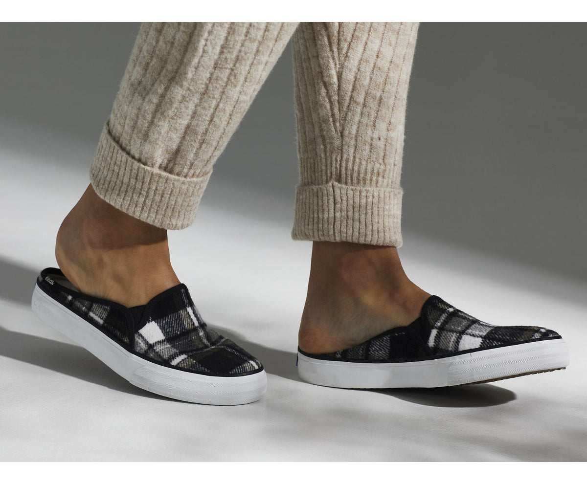 Women Double Decker Mule Plaid Gray - Keds