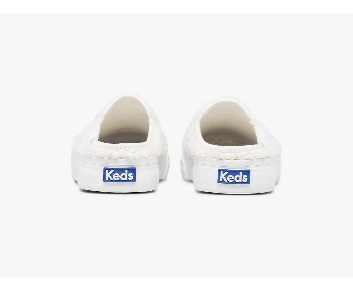 Women Double Decker Mule Faux Shearling Cream - Keds
