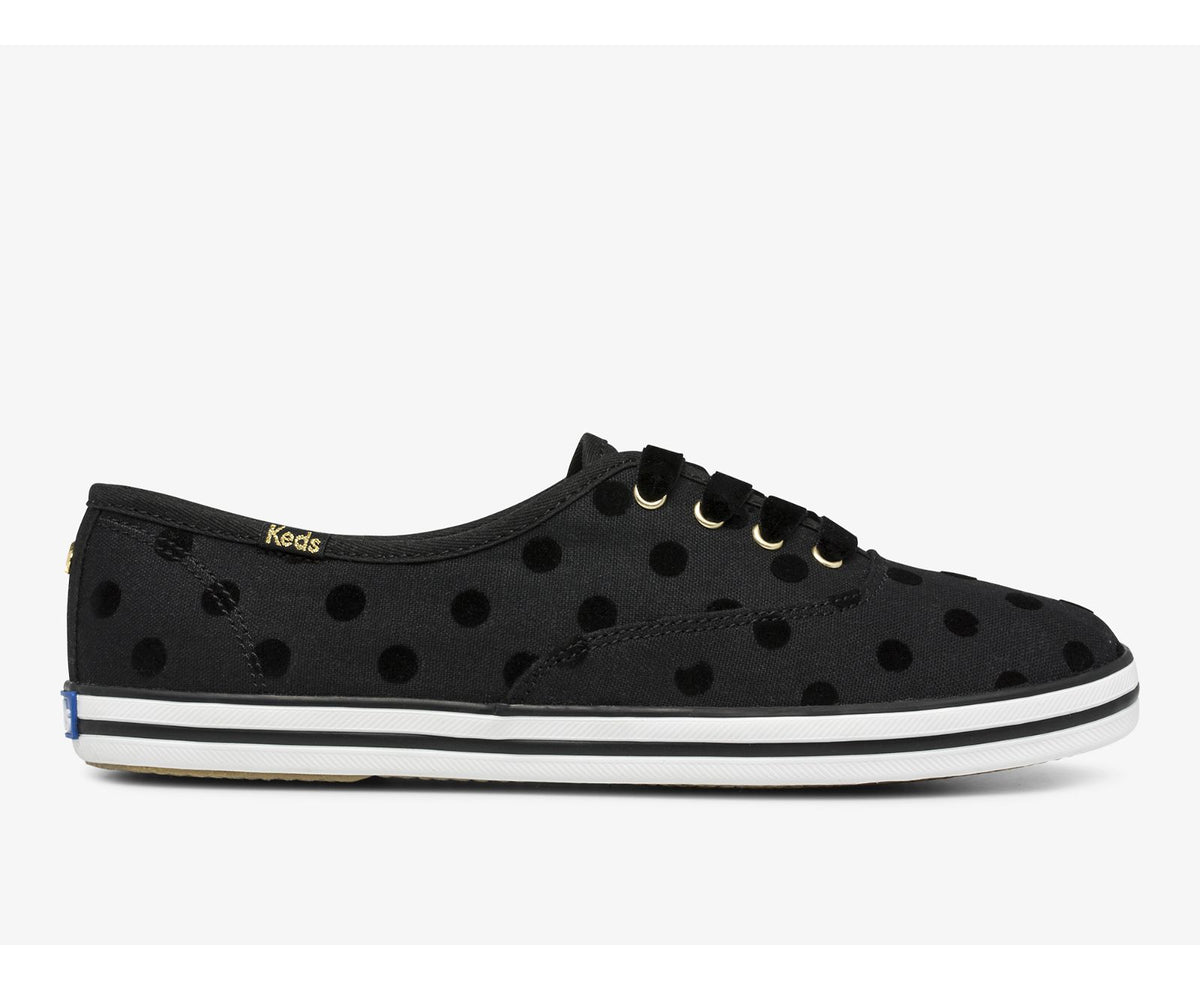 Women Keds x kate spade new york Champion Flock Dot Black - Keds
