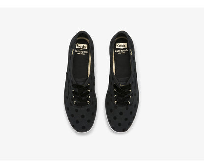 Women Keds x kate spade new york Champion Flock Dot Black - Keds