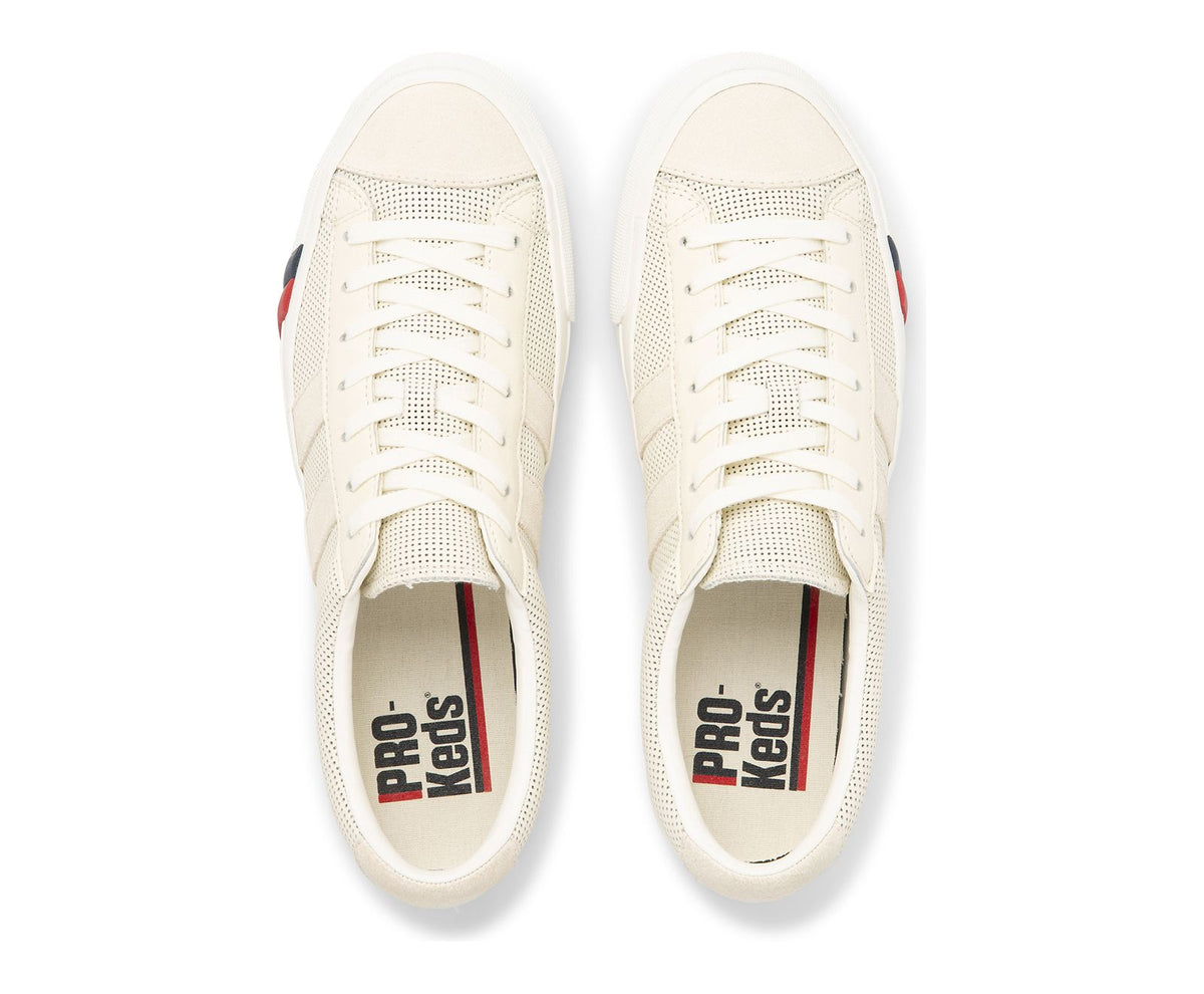Women Unisex Royal Plus Perf Leather Cream - Keds