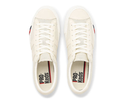 Women Unisex Royal Plus Perf Leather Cream - Keds