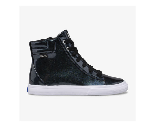 Girls Big Kid's Double Up High Top Black/Multi - Keds
