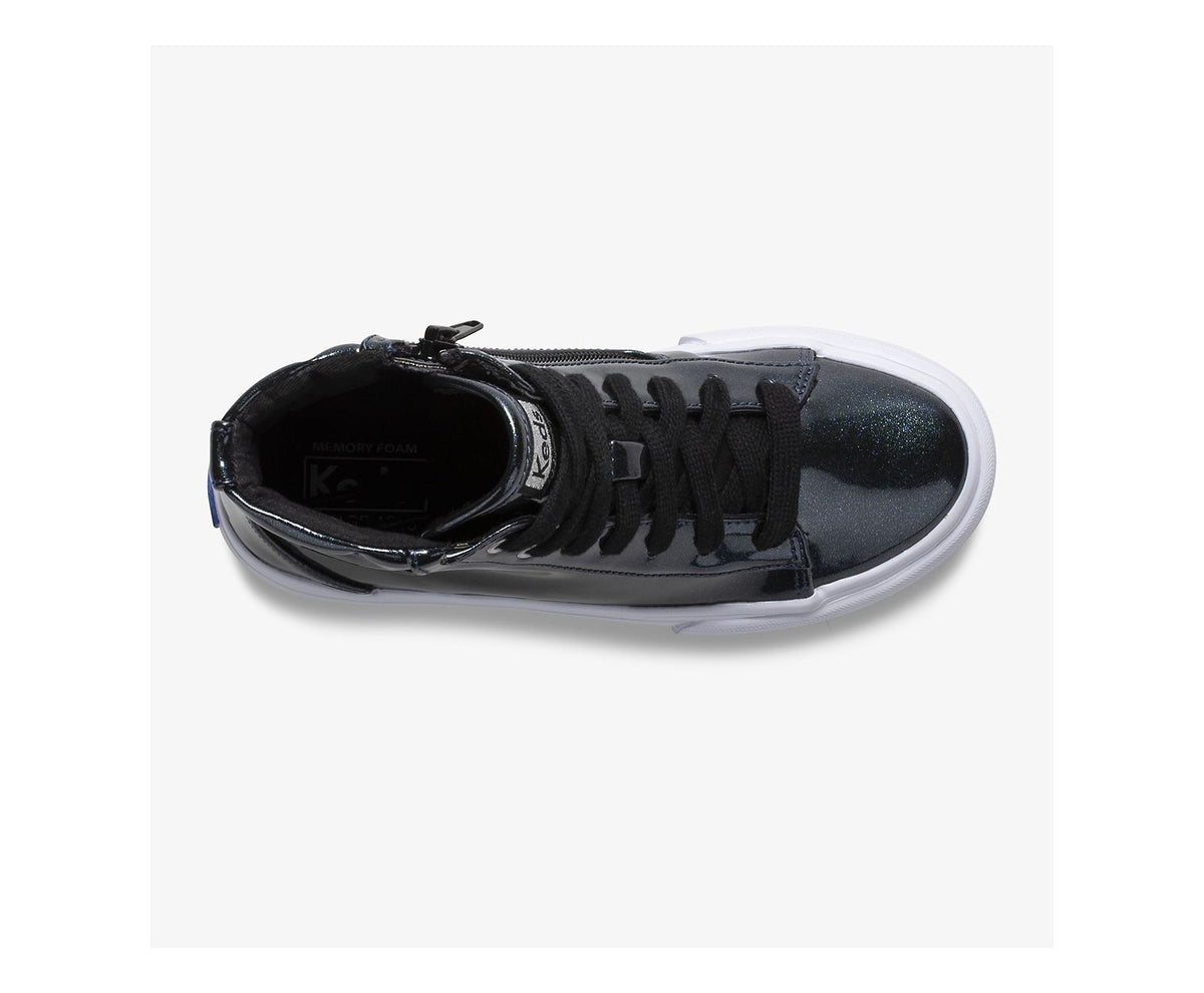 Girls Big Kid's Double Up High Top Black/Multi - Keds