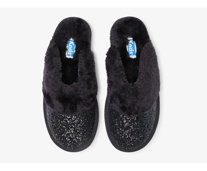 Women Mule Slipper Glitter Black - Keds