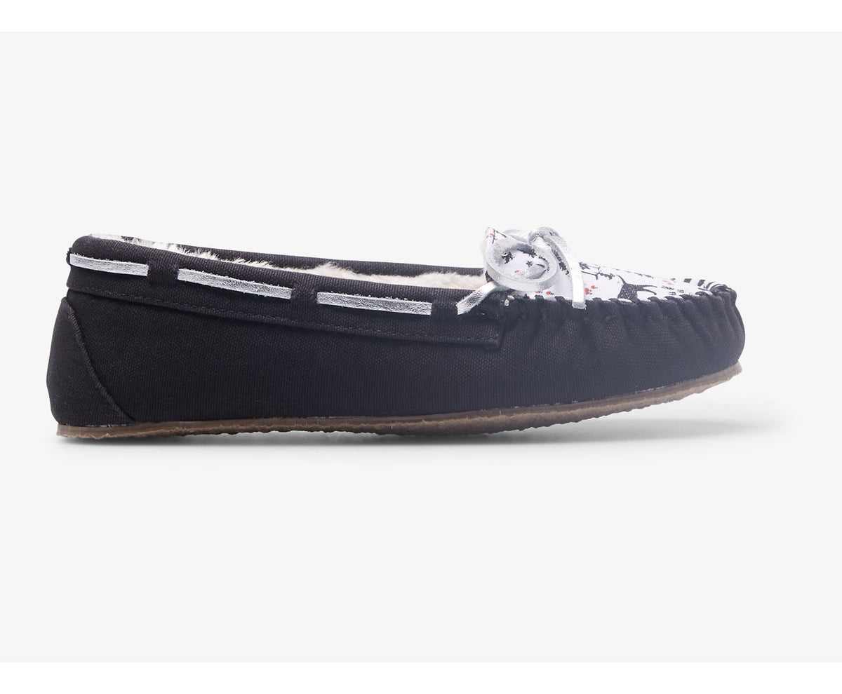 Women Moccasin Slipper Black Dog Multi - Keds