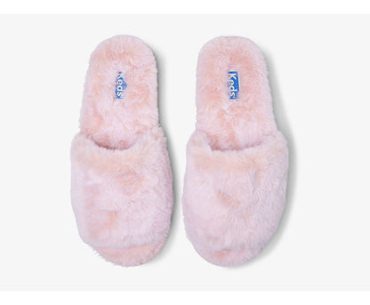 Women Fuzzy Slide Slipper Blush - Keds