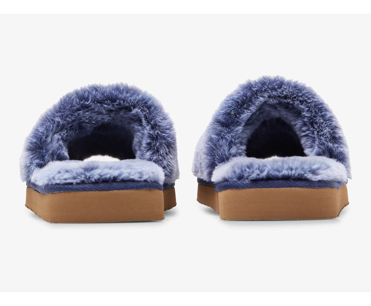 Women Fuzzy Slide Slipper Blue - Keds