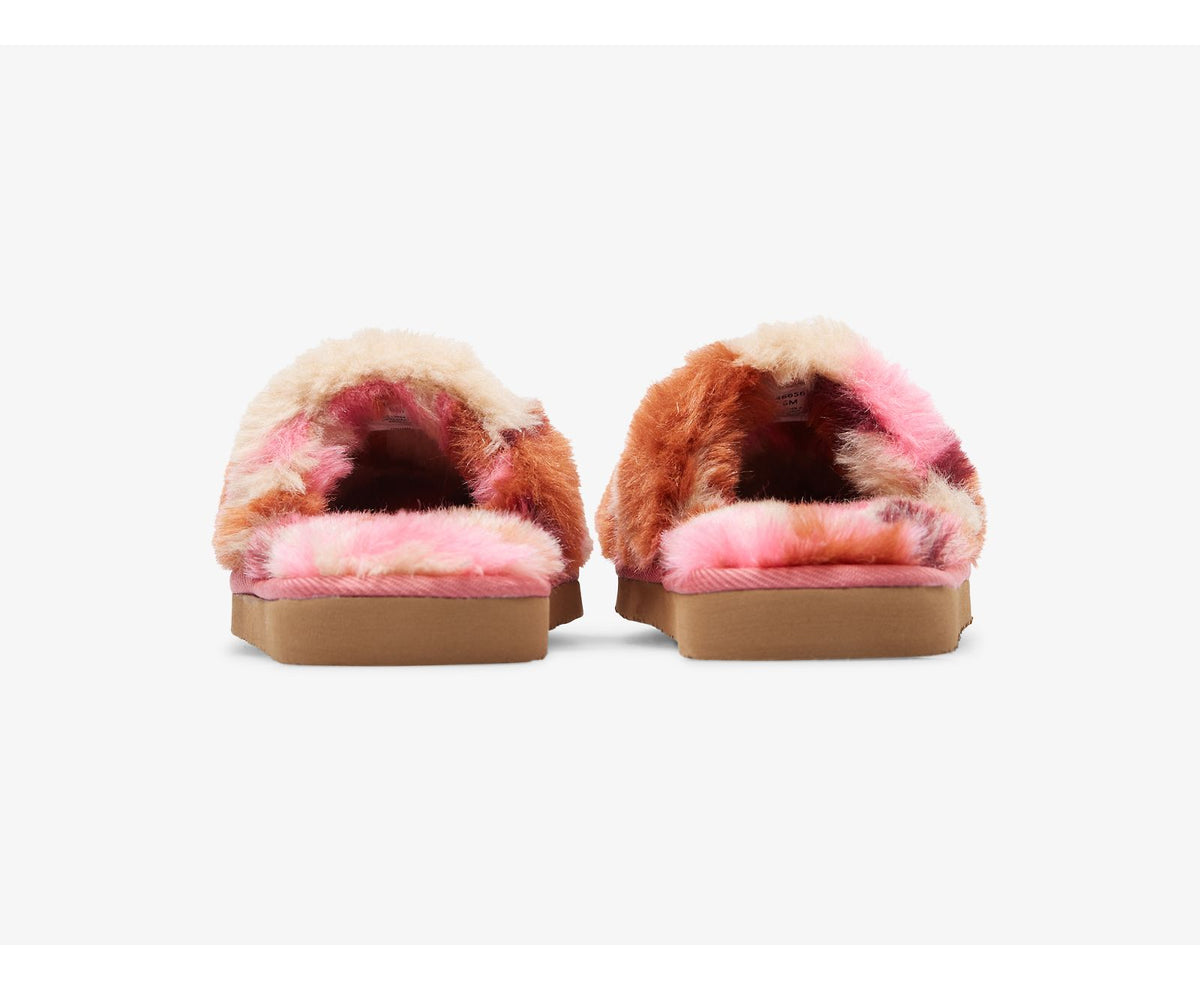Women Fuzzy Slide Slipper Pink Camo - Keds