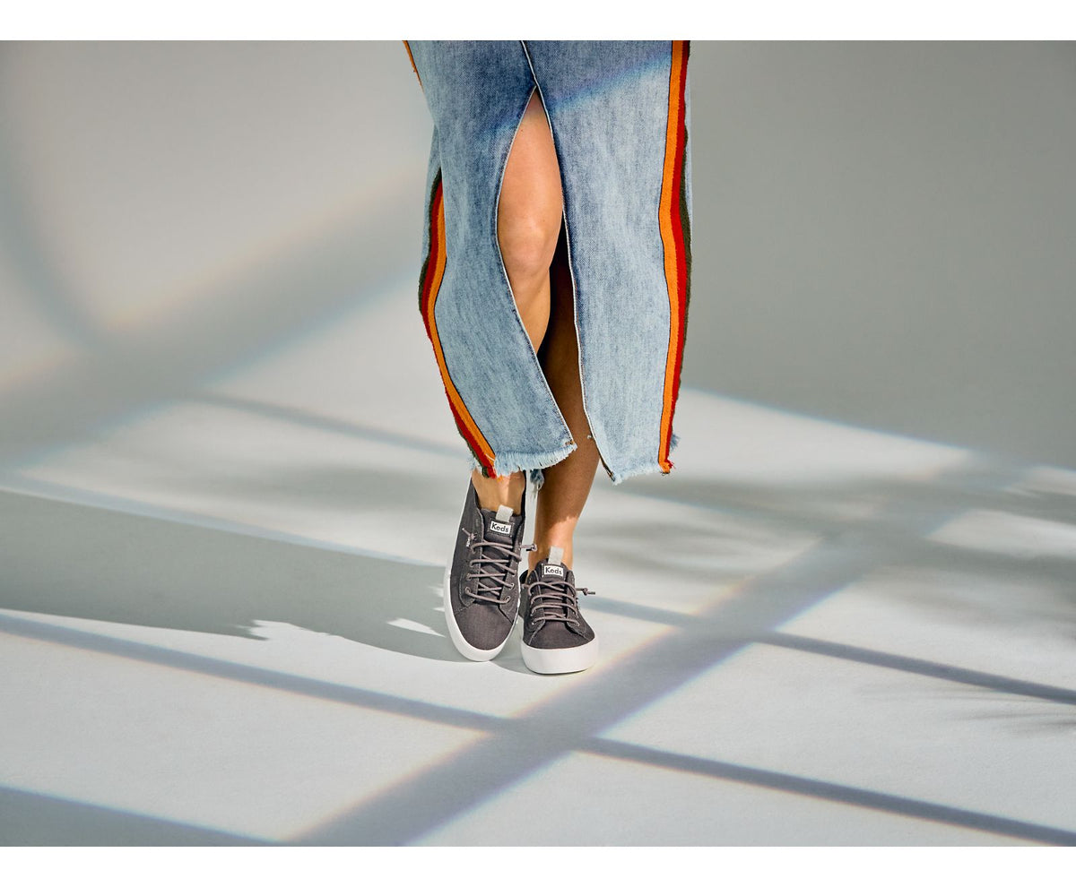 Women Kickback Washable Feat. Organic Cotton Smoke - Keds