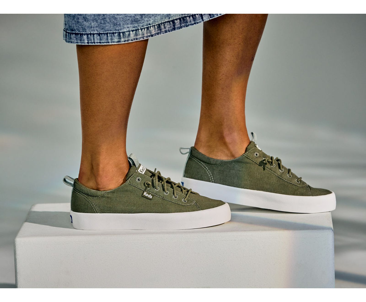 Women Kickback Washable Feat. Organic Cotton Olive - Keds