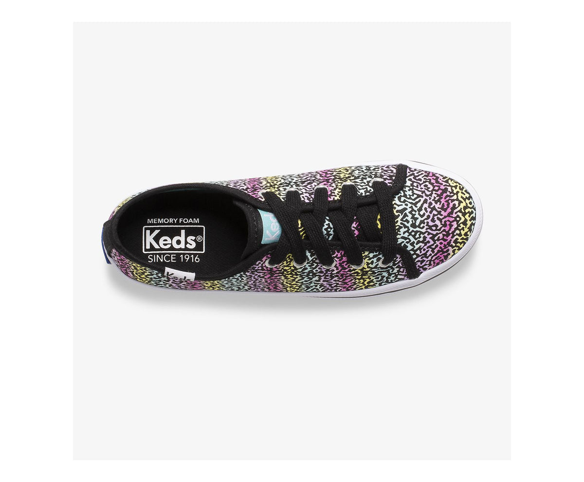 Girls Big Kid's Kickstart Seasonal Black/Rainbow - Keds