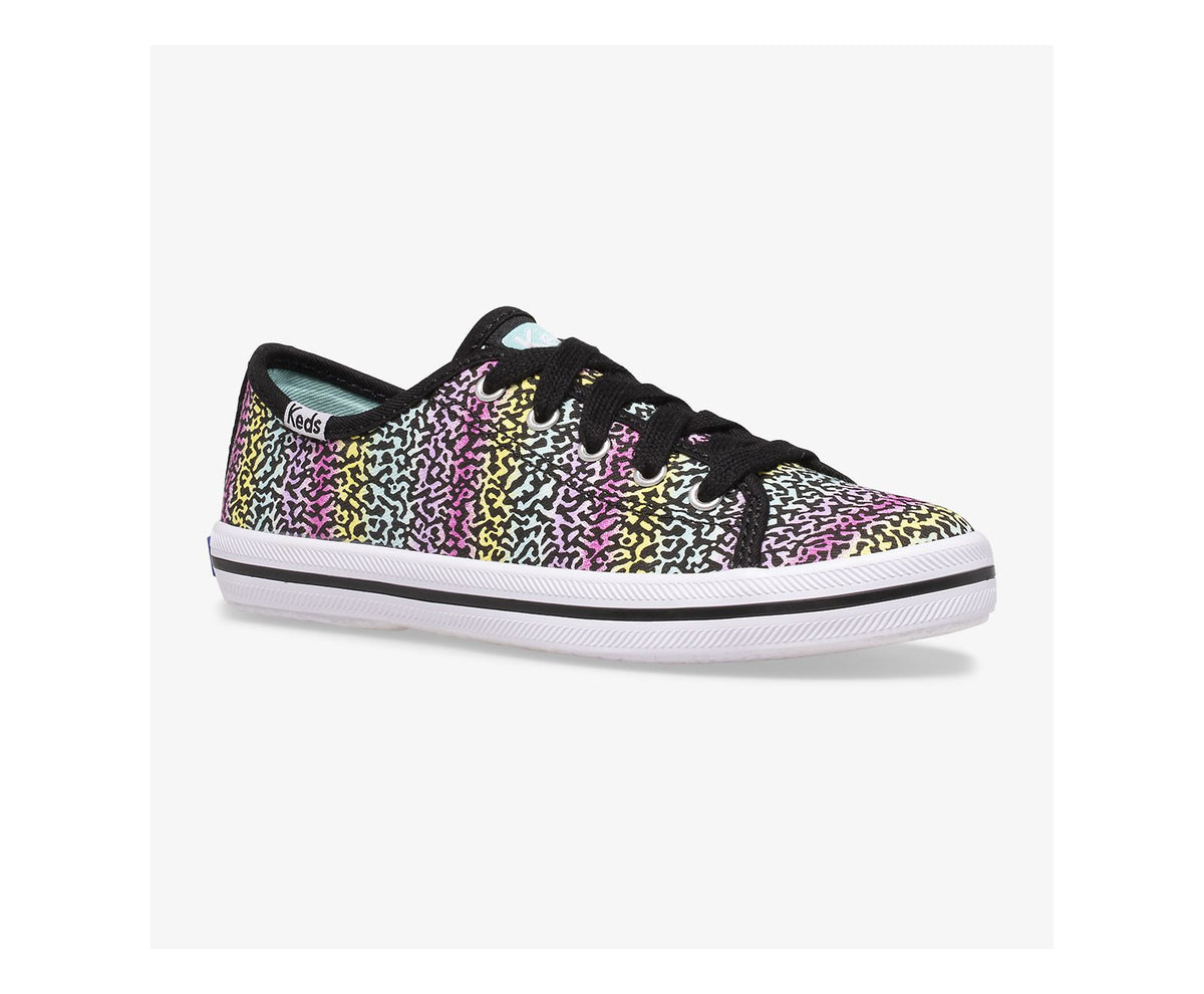 Girls Big Kid's Kickstart Seasonal Black/Rainbow - Keds