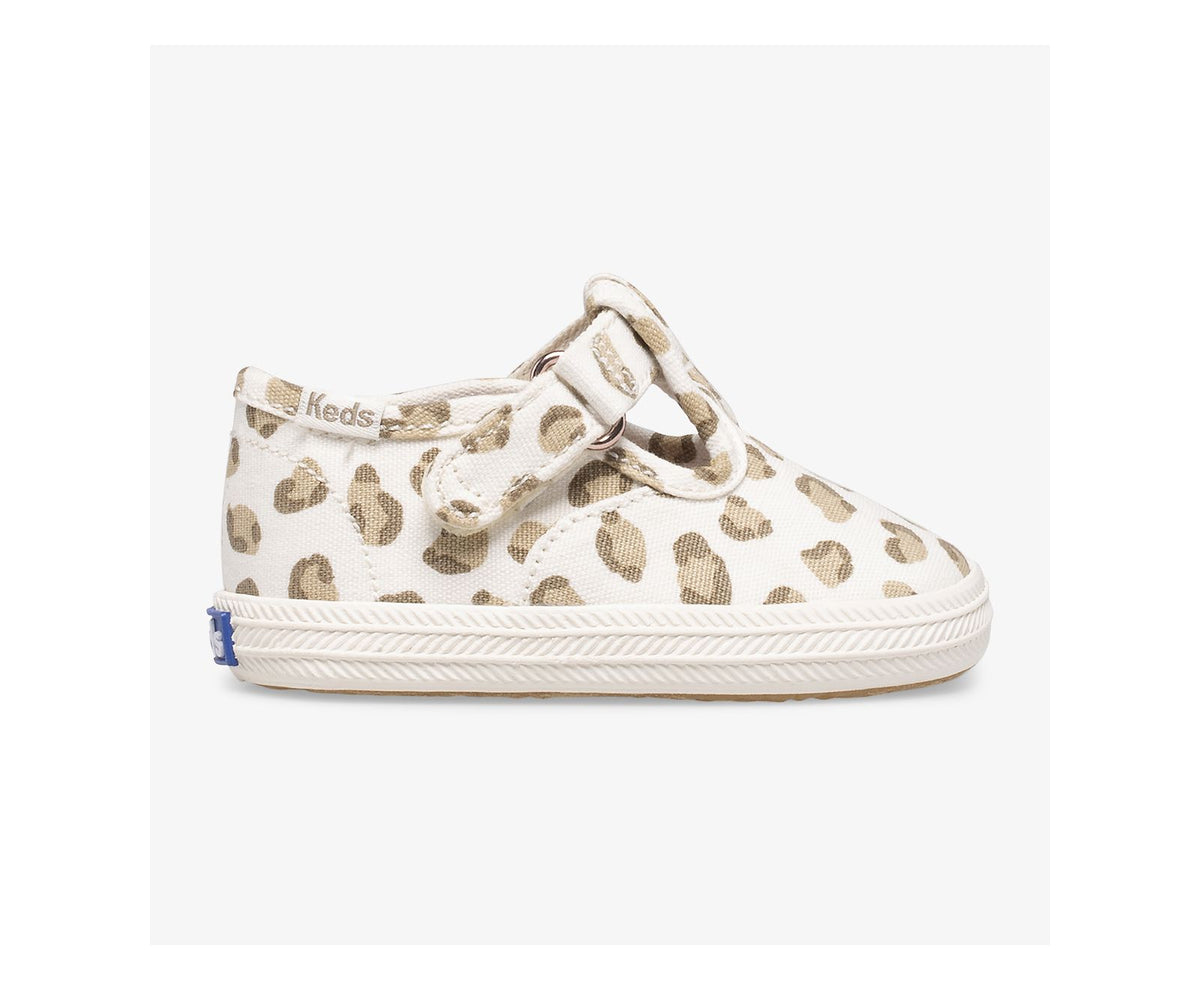 Girls Little Kid's Champion Leopard Toe Cap T-Strap Leopard - Keds