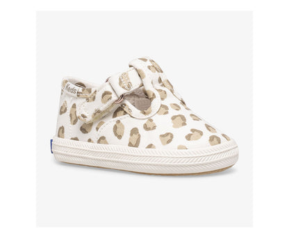 Girls Little Kid's Champion Leopard Toe Cap T-Strap Leopard - Keds