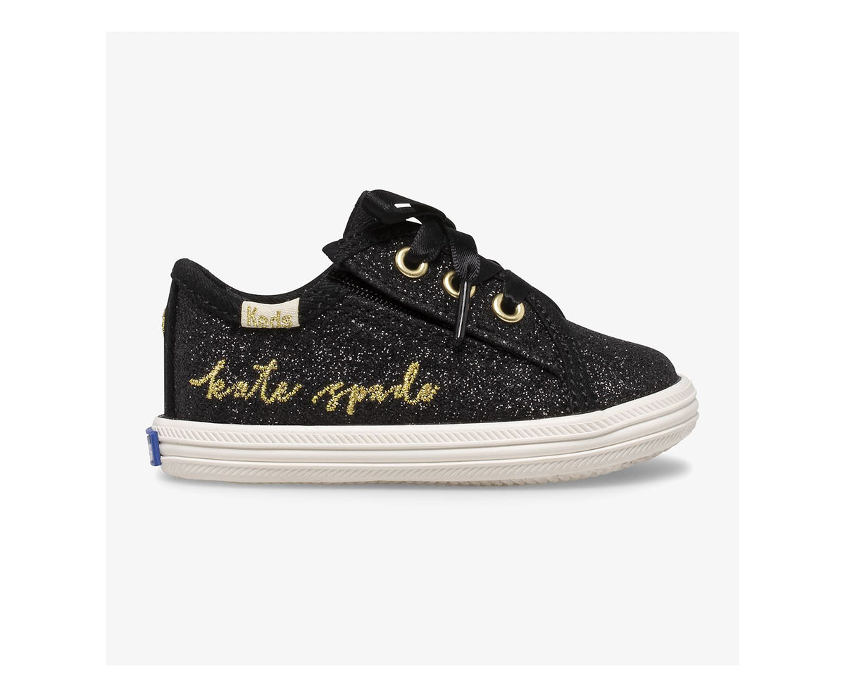 Girls Little Kid's Keds x kate spade new york Kickstart Glitter Crib Black - Keds