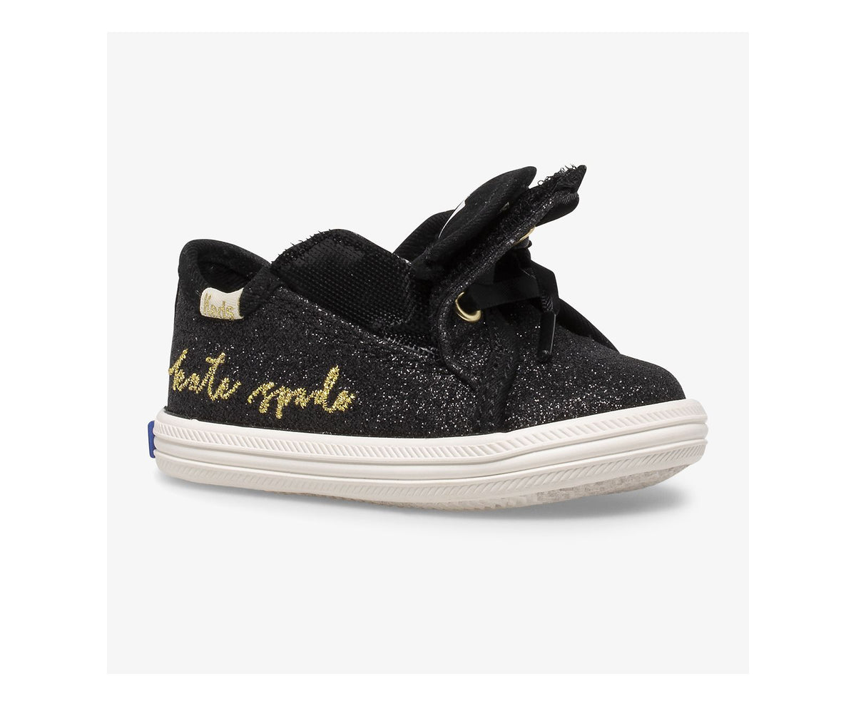 Girls Little Kid's Keds x kate spade new york Kickstart Glitter Crib Black - Keds