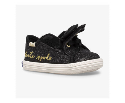 Girls Little Kid's Keds x kate spade new york Kickstart Glitter Crib Black - Keds