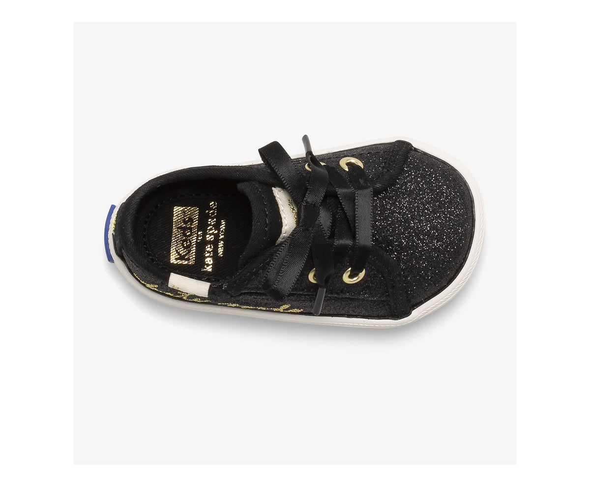 Girls Little Kid's Keds x kate spade new york Kickstart Glitter Crib Black - Keds