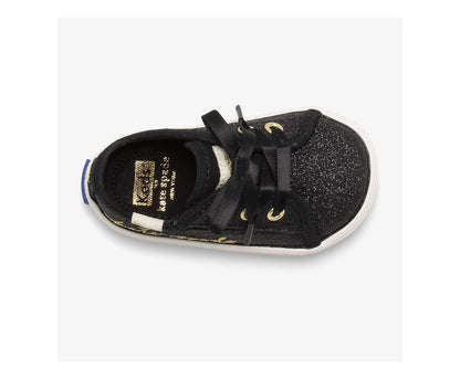 Girls Little Kid's Keds x kate spade new york Kickstart Glitter Crib Black - Keds