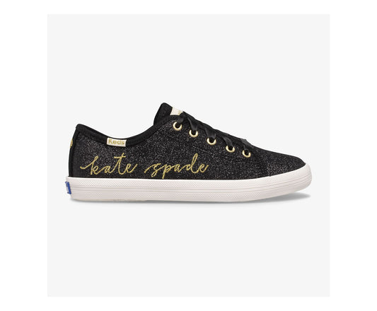 Girls Big Kid's Keds x kate spade new york Kickstart Glitter Black - Keds