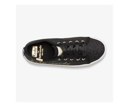 Girls Big Kid's Keds x kate spade new york Kickstart Glitter Black - Keds