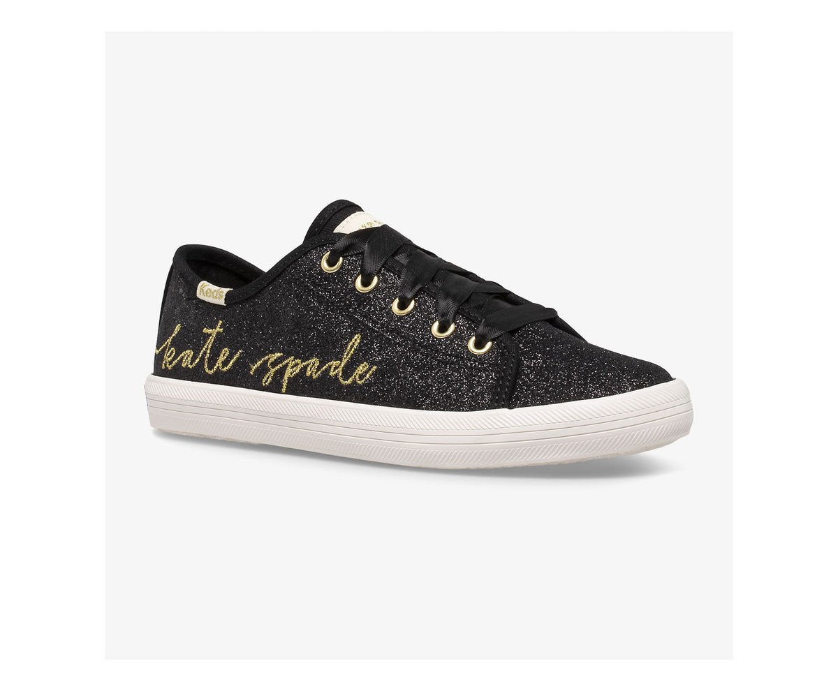 Girls Big Kid's Keds x kate spade new york Kickstart Glitter Black - Keds