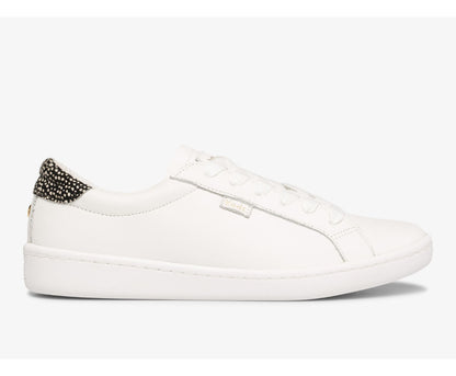 Women Keds x kate spade new york Ace Leather Calf Hair White Black Leopard - Keds