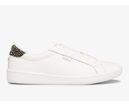 Women Keds x kate spade new york Ace Leather Calf Hair White Black Leopard - Keds