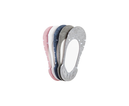 Women 5 Pk Extra Low Cut Liner Socks Grey Asst. - Keds