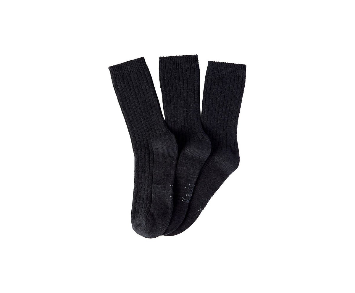Women 3 Pk Crew Boot Socks Black - Keds