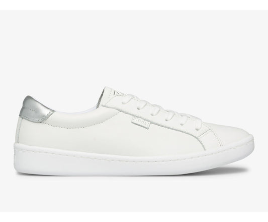 Women Ace Leather White Silver - Keds