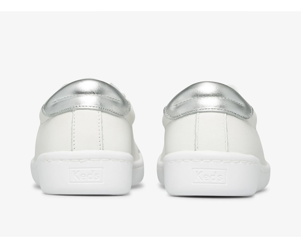 Women Ace Leather White Silver - Keds