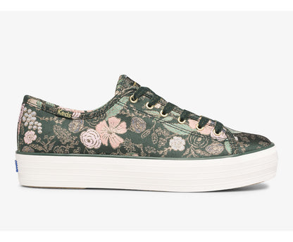 Women Keds x Rifle Paper Co. Triple Kick Colette Jacquard Green/Multi - Keds