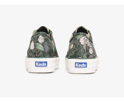 Women Keds x Rifle Paper Co. Triple Kick Colette Jacquard Green/Multi - Keds