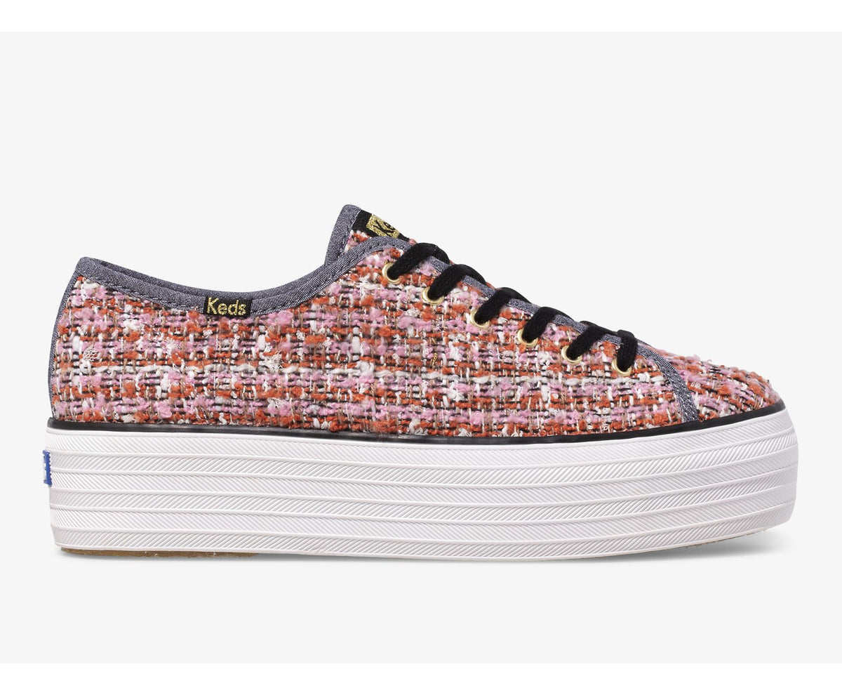 Women Triple Up Boucle Pink Multi - Keds