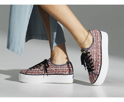 Women Triple Up Boucle Pink Multi - Keds