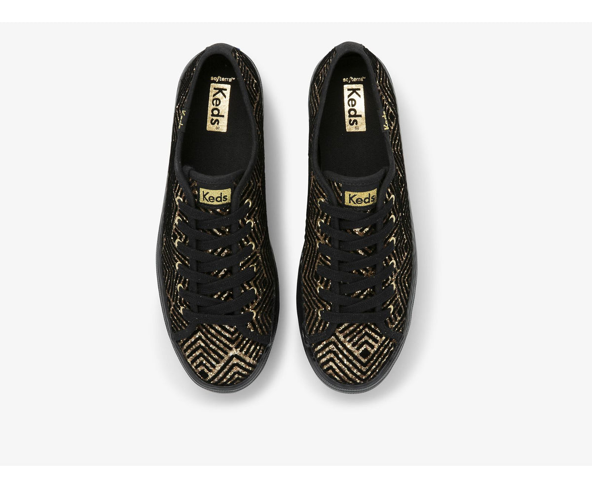 Women Triple Up Dazzle Black Gold - Keds