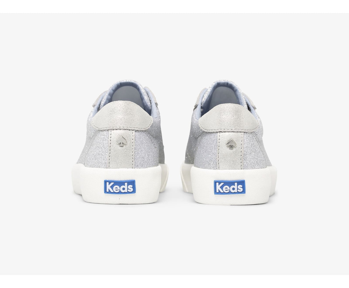 Women Keds x kate spade new york Crew Kick 75 Mixed Media Silver - Keds