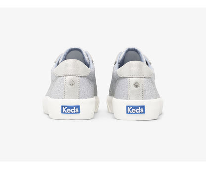 Women Keds x kate spade new york Crew Kick 75 Mixed Media Silver - Keds