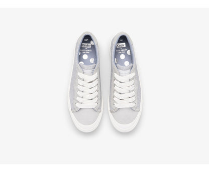 Women Keds x kate spade new york Crew Kick 75 Mixed Media Silver - Keds