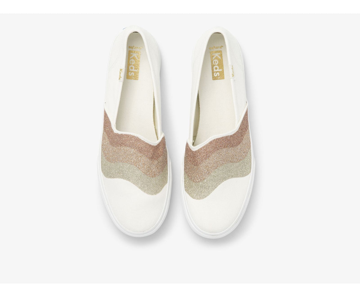 Women Double Decker Wave Glitter Glitter White Multi - Keds