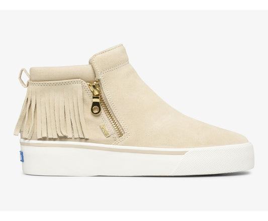 Women Cooper Zip Fringe Suede Sand - Keds