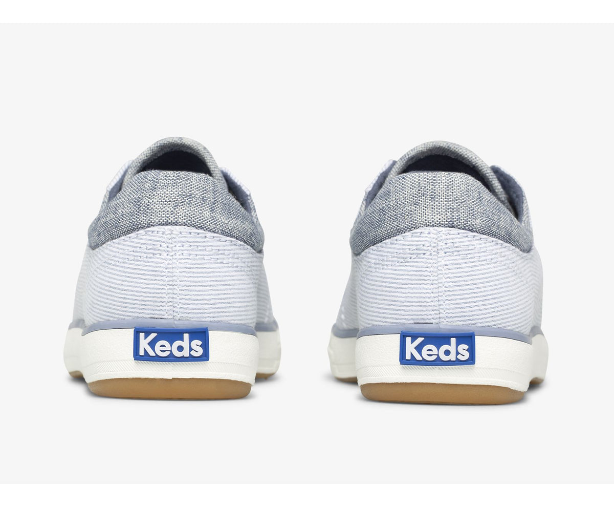 Women Center II Chambray Stripe Blue - Keds