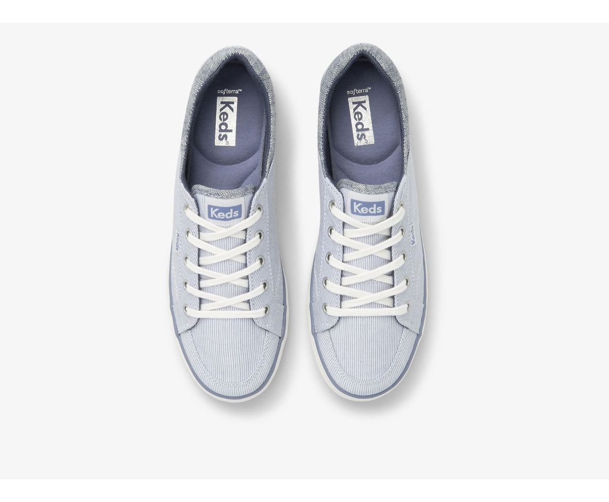 Women Center II Chambray Stripe Blue - Keds
